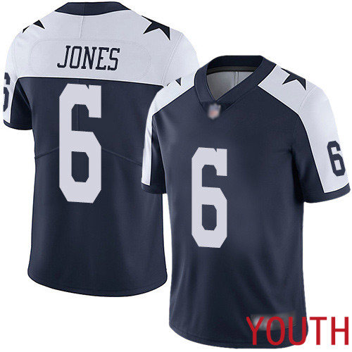 Youth Dallas Cowboys Limited Navy Blue Chris Jones Alternate 6 Vapor Untouchable Throwback NFL Jersey